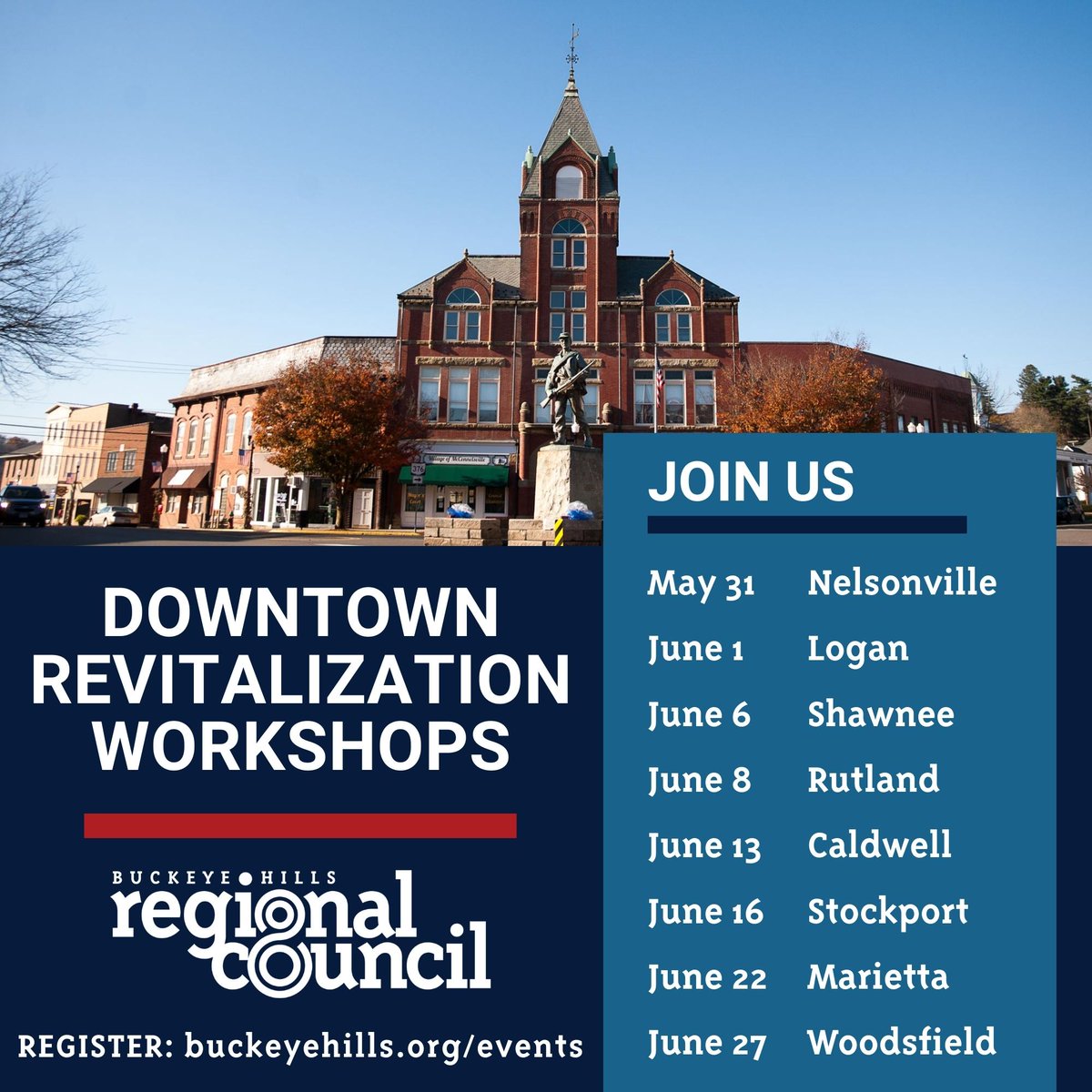 "Our hope is that these workshops will aid our communities in effectively leveraging the historic $500 million investment in Appalachian Ohio announced by the DeWine administration," says BHRC Development Director Sam Miller. Learn more: buckeyehills.org/news/2022/5/23…