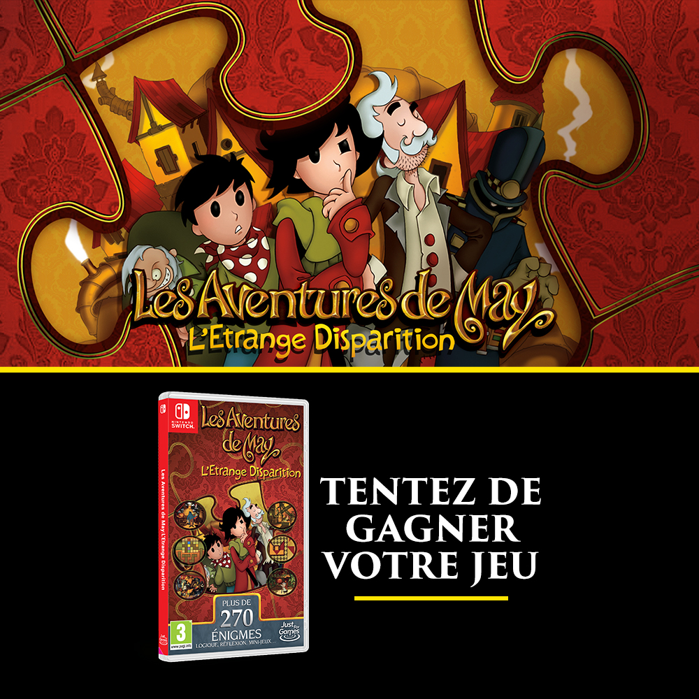 Micromania_Fr's tweet photo. A l'occasion de la sortie du jeu Les Aventure de May : L'Etrange Disparition, tentez de gagner votre jeu ! 

Pour participer :

📌RT et Follow @Micromania_Fr et @JustForGames_FR
📌 Mentionnez au moins un ami en réponse avec #MayXMicromania

Tirage au sort dans une semaine ! https://t.co/KHM37LJ8c3