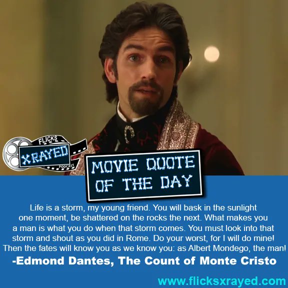 FlicksXRayed's tweet photo. #MovieQuoteMonday What makes you a man is what you do when that storm comes. You must look into that storm and shout as you did in Rome. Do your worst, for I will do mine!
Listen to our episode HERE: https://t.co/01RM4sEBxV
#BooksToMovies #FilmTwitter #YYCPodFam https://t.co/MF8IbVScLN