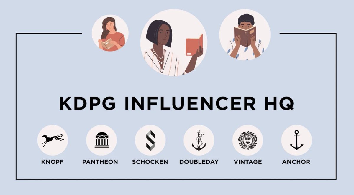 Our *new* KPDG Influencer database &amp; newsletter is live 📰! Sign up to receive monthly emails about new books available for request and review from Knopf, Pantheon, Schocken, Doubleday, and Vintage &amp; Anchor.
bit.ly/3lFGCZe