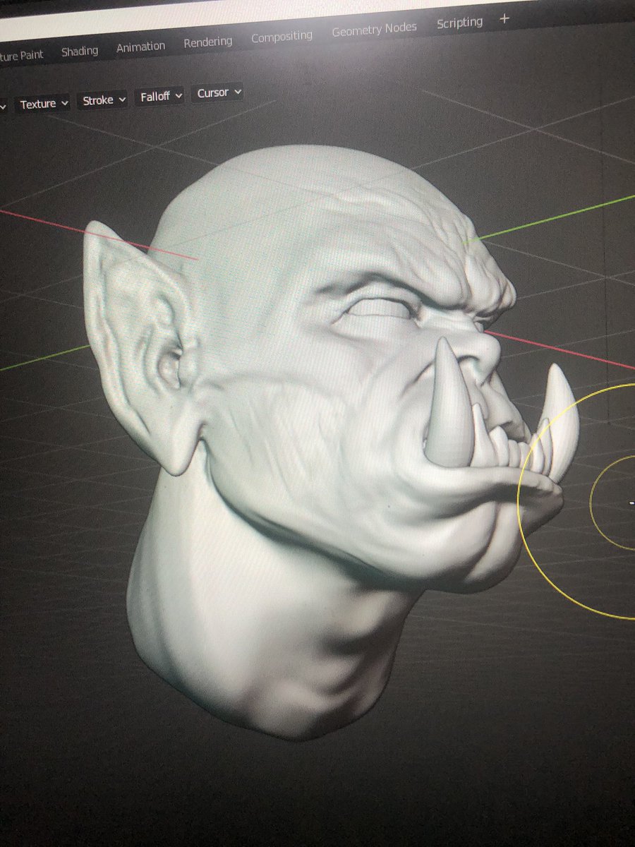 fortyforth4's tweet photo. #Blender process, sculpting orc with mouse🥸
#blender #Blender3d #blendercommunity https://t.co/abt5AXhiUa