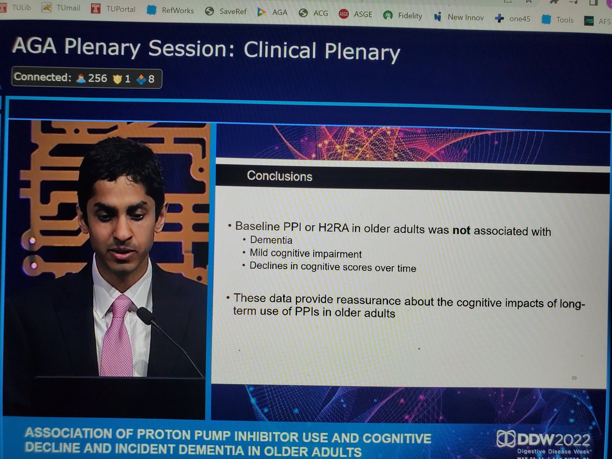 Monster study showing no association between #ppi or #h2b and #dementia #DDW2022