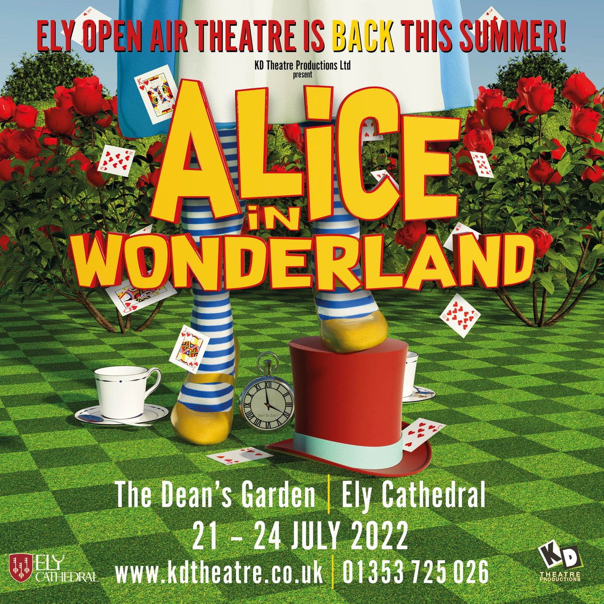 Join Alice down the rabbit hole in her magical adventures through Wonderland in this brand-new open-air adaptation of ‘Alice In Wonderland.’ @visitely @Ely_Cathedral @SpottedInEly