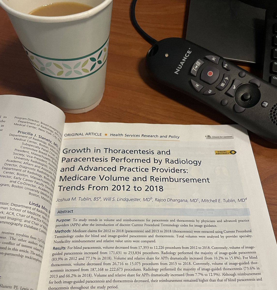 Suraj Parikh, MD (@surajparikhmd) on Twitter photo Morning coffee and <a href="/WillLindquester/">Will Lindquester</a>’s new JACR article before the oncoming barrage of PET/CT. Congrats again! Morning coffee and <a href="/WillLindquester/">Will Lindquester</a>’s new JACR article before the oncoming barrage of PET/CT. Congrats again!