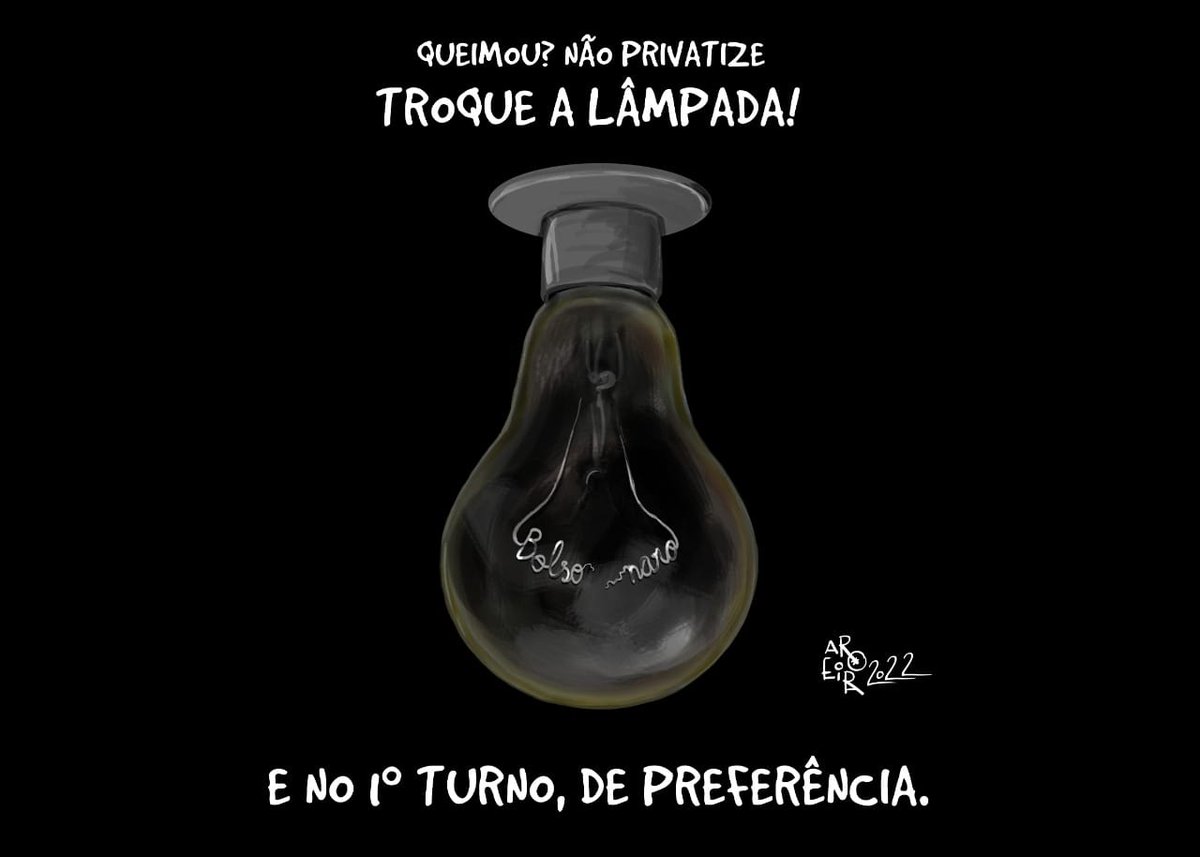 HumorPoliticobr's tweet photo. #2022 #acender #Charge #Eleições #naoprivatize #presidência #primeiroturno #troquealampada
https://t.co/zojfvmcHlE https://t.co/1avGvrITLV