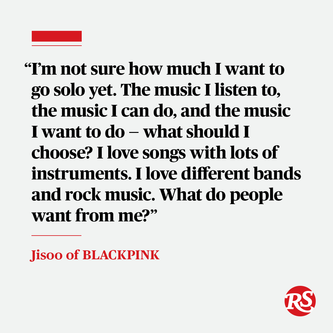 Jisoo is the only member of <a href="/BLACKPINK/">BLACKPINKOFFICIAL</a> who hasn't released solo music, though there’s buzz she might sometime this year. #BLACKPINKxRollingStone 

Read more here: rollingstone.com/music/music-fe…