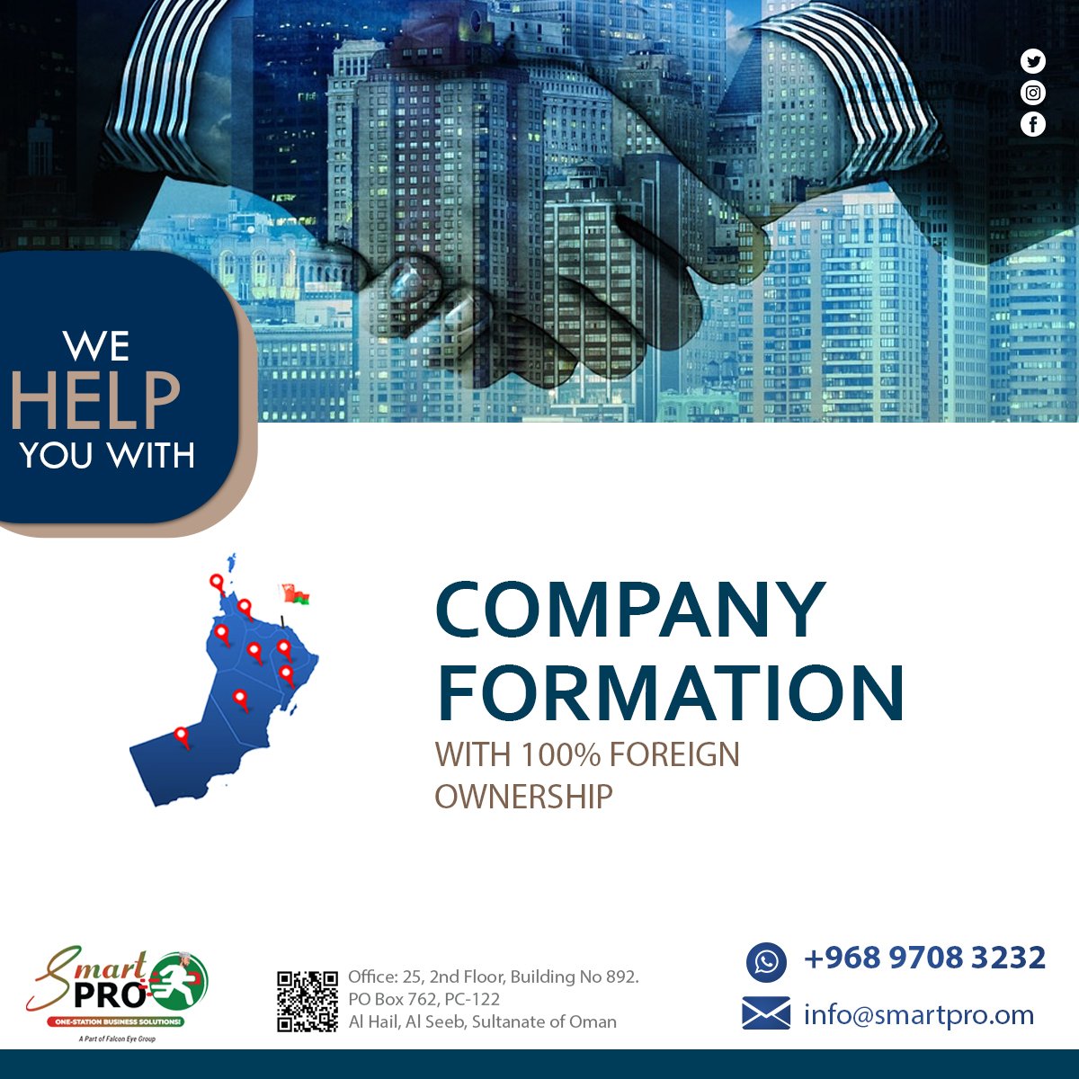 Smartprooman's tweet photo. We help you with the formation of a 100% foreign-owned company in The Sultanate of Oman.

#SmartPRO  #vision2040
#cr #company #formation #companyformation #companyformationoman #goldenvisa https://t.co/h43PrQ4rhi