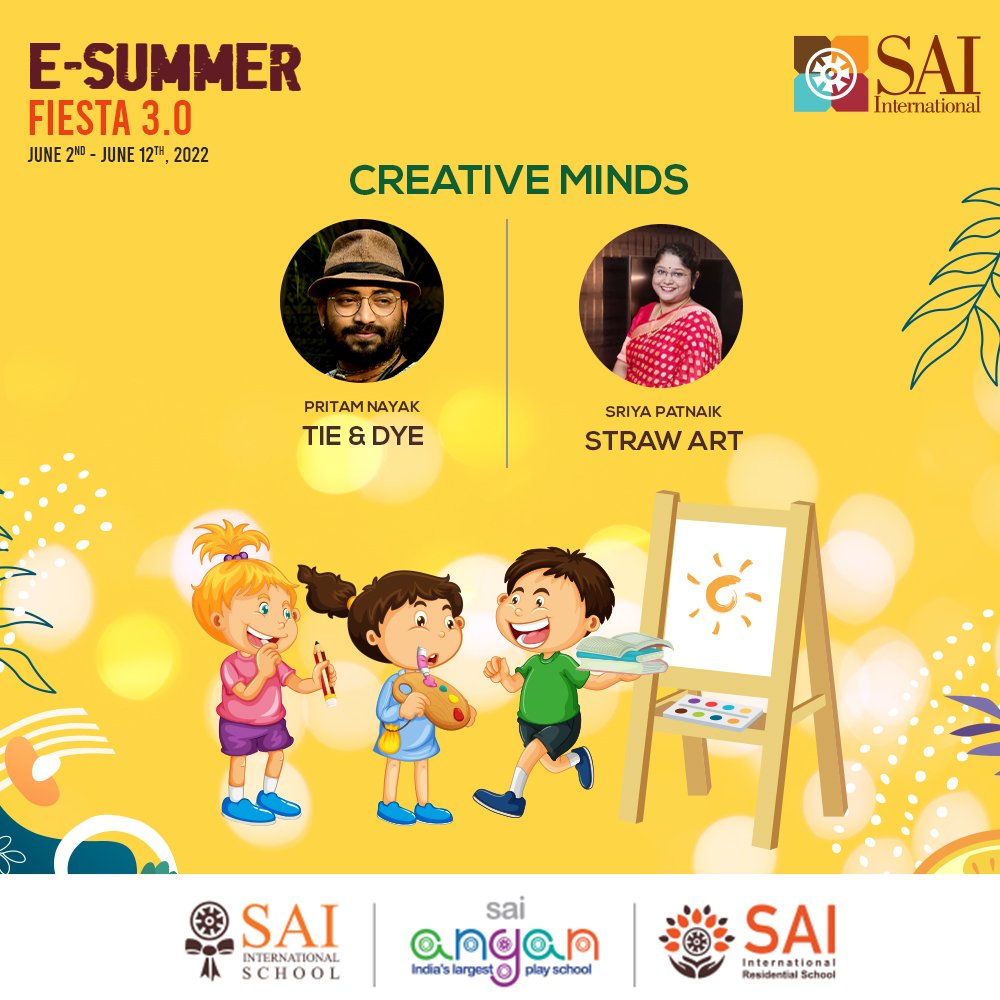 SAI_Edu_In's tweet photo. You all are creative, just need a little brush up with new ideas. Here we have Tie and Dye expert Pritam Nayak and a Straw Artist Sriya Patnaik at the E-Summer Fiesta Season 3.0 from June2, 2022 to June 12, 2022. 

#LiveExpertZone #SummerCampExperts #SummerFest #eSummerFiesta https://t.co/es6WMckNCt