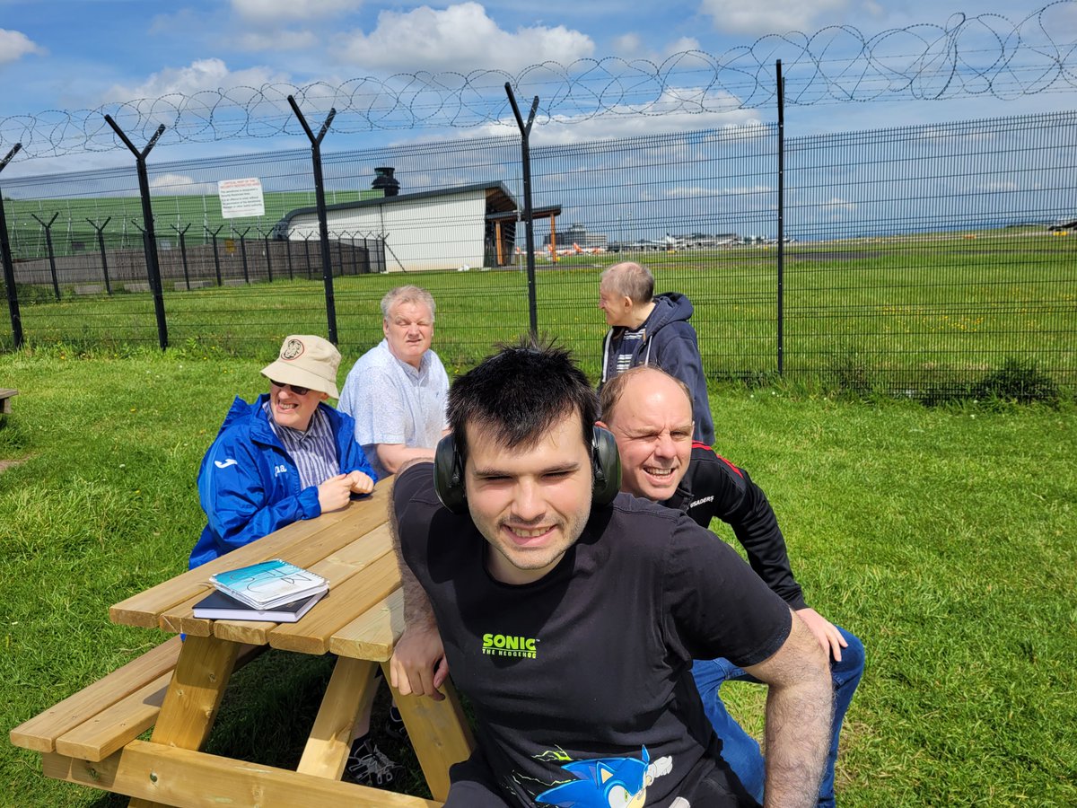 Supportability9's tweet photo. We had a super active and social day out in the sun last week with our #LeisureGroups! The group enjoyed cycling at Wythenshawe Athletics Tracks and then we headed over to the Manchester Airport viewing park and enjoyed the atmosphere and chatting about holiday destinations! βοΈ https://t.co/MJIsxvR3UA