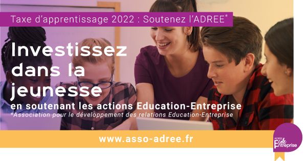 MEDEFBretagne's tweet photo. Plus qu'1 semaine pour verser le solde de votre taxe d'#apprentissage à l'Assoc pour le Développement des Relations Education-Entreprise. L’#ADREE a besoin de votre soutien pour poursuivre les actions de découverte du monde éco et pro auprès des #jeunes. https://t.co/Yb8jk85cbM https://t.co/MZBNYBmJy8