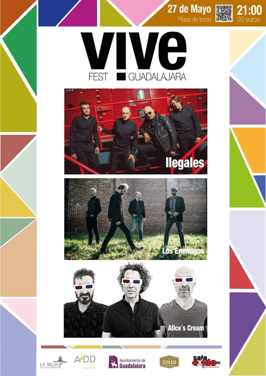 SalaOxido's tweet photo. Este viernes, damos el pistoletazo de salida a Guadalajara Vive 
Lo hacemos a lo grande, con @IlegalesRock ,  @revueltaenemiga  y @AlicesCream 
¿Quieres venir gratis?
Haz RT y gana una de las dos entradas dobles que sorteamos. https://t.co/HDKvqYkOGR