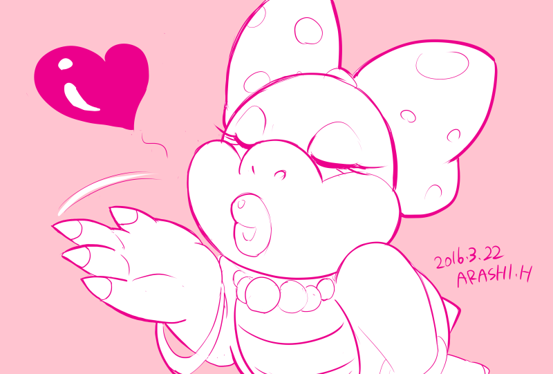 キスの日かぁ～描いてないな、と思ったら昔に投げキッスウェンディ描いてた。 