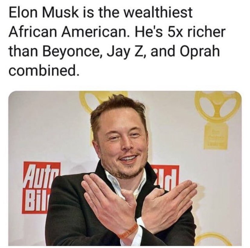BearsProtect's tweet photo. Morning Liberals! #stopbeinguseless💕
Here’s my favorite African American!
Be like @elonmusk Stop Hating and go get a damn job.
#BeUseful
#wokenessISbrokeness https://t.co/jjmko2GnQ9