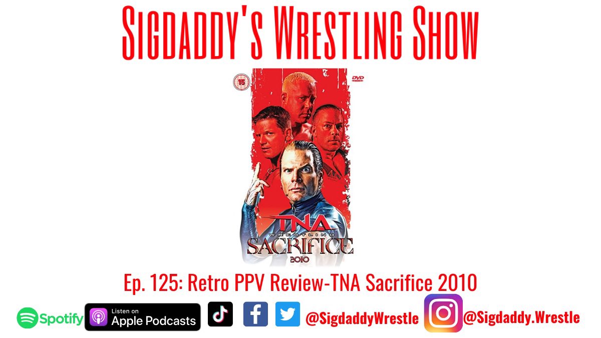 A week late, but here’s our overdue #TNA Sacrifice 2010 Review!

We talk about

-TNA’s fantastic tag division 
-@jeremyordas’s decision to give Jeff Hardy’s match a lower grade due to his hairstyle
-Desmond Wolfe & Abyss’s ridiculous storyline

& more

https://t.co/E4J0EPSQUy https://t.co/RGOMXHpN9C