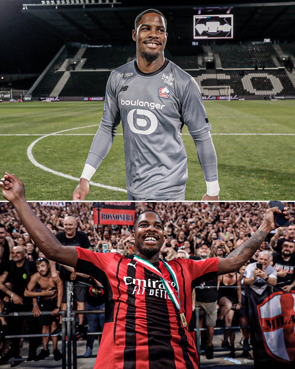 ESPNFC's tweet photo. 2020-21: Mike Maignan keeps more Ligue 1 clean sheets than any goalkeeper as Lille win their first league title in 10 years 🇫🇷 

2021-22: Mike Maignan keeps more Serie A clean sheets than any goalkeeper as Milan win their first league title in 11 years 🇮🇹

Unreal 🧤 https://t.co/0hOA02so0e