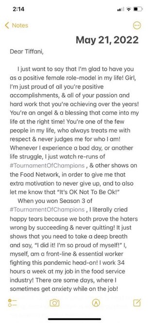 gh_bbyrfan4Ever's tweet photo. @tiffanifaison Youβre one of the most inspiring women that I look up to! I always tell myself is βWhen I fall down, I get back up & keep going!β I also wrote this special letter for you! #LetMeKnowWhatYouThink #TiffaniIsTheKindest #TeamTiffani #QueenTiffani π€π€ππββπππ₯°π₯°ππ https://t.co/oLtDyCZUGc