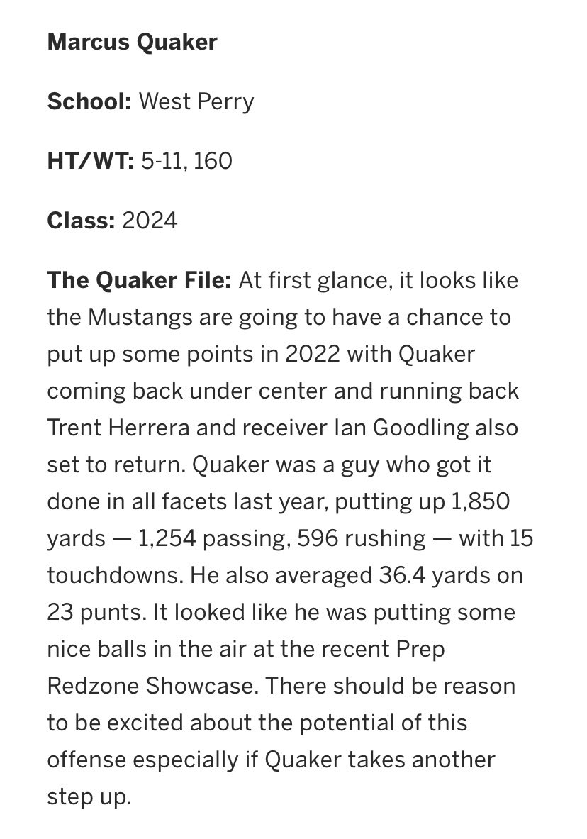 wpfbstats's tweet photo. Our guy Marcus Quaker is recognized on this list. https://t.co/S5isW6HwXE