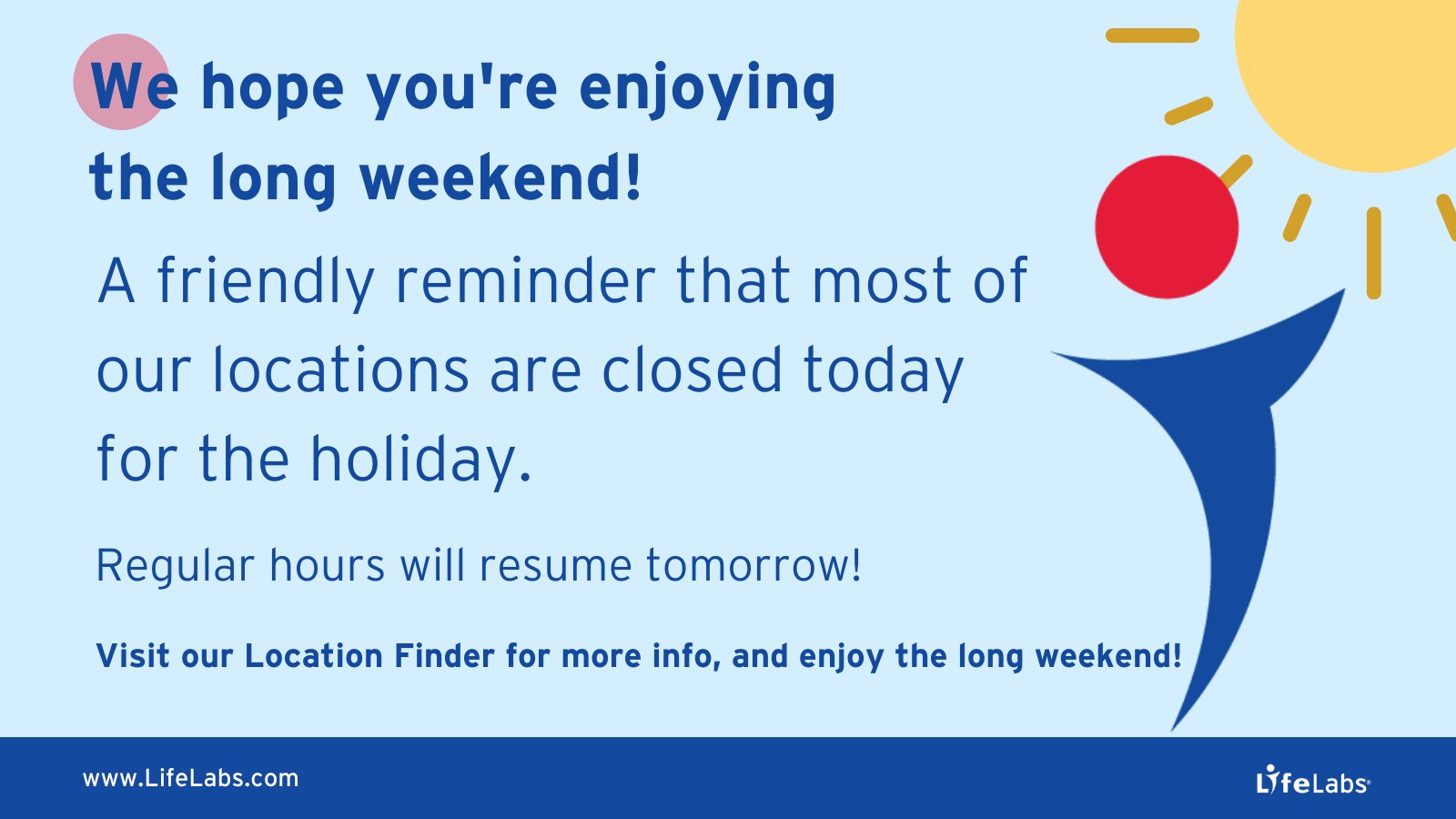 LifeLabs on Twitter "We hope you're enjoying the long weekend! Just a