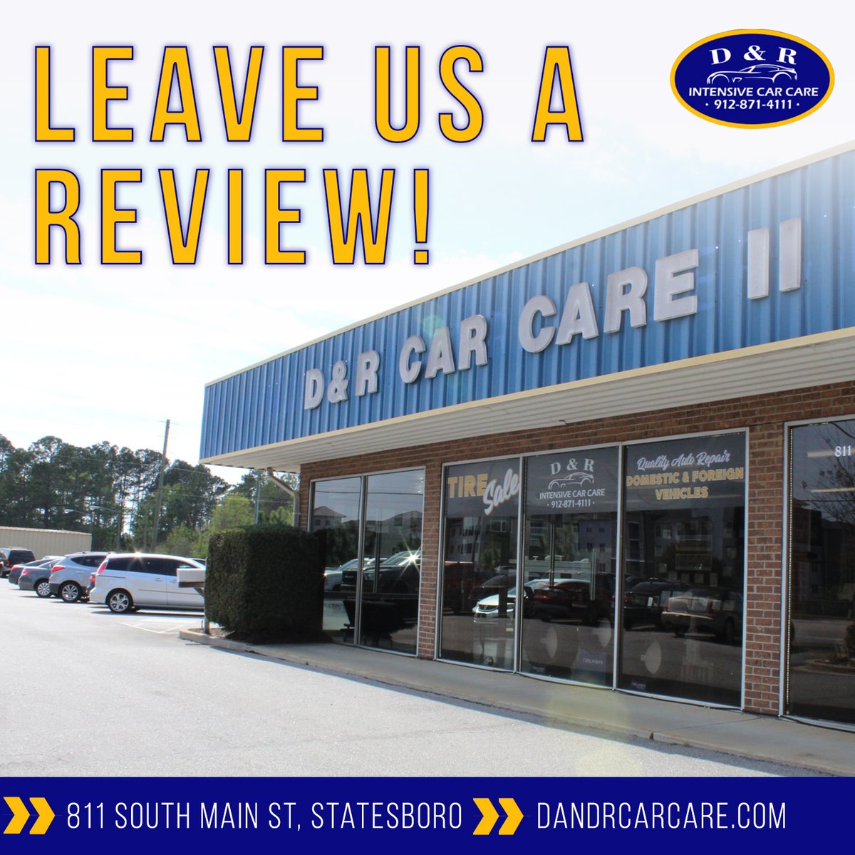 dandrcarcare2's tweet photo. Tell us how we are doing - leave us a review today:
https://t.co/CGPDbwWSho

#review #autorepairstatesboro #carcare #carmaintenance #statesboroga #borostrong #autorepairshop #dandrcarcare #dandr #customerreview #review #customerservice https://t.co/GcNbKigo5b