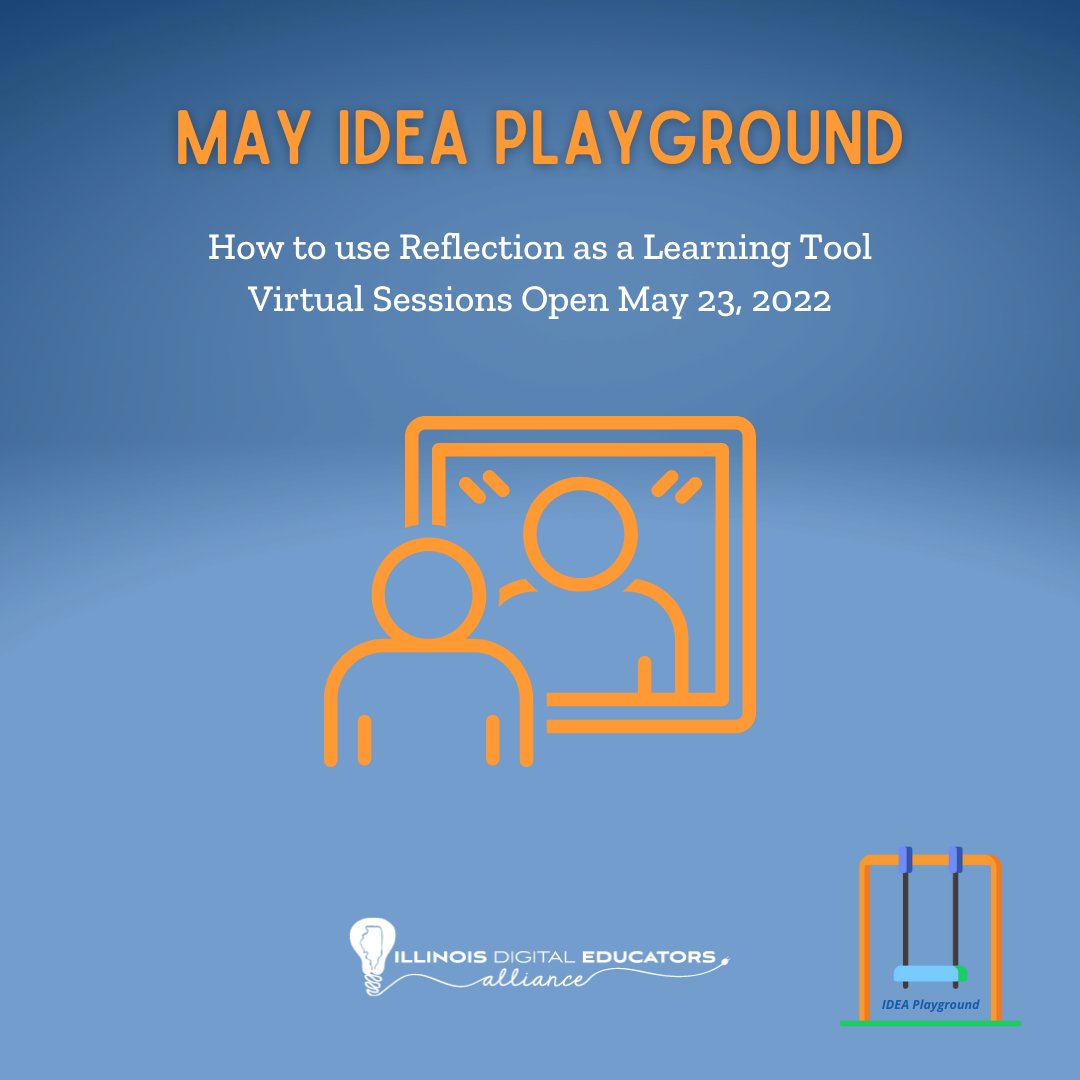 ideaillinois's tweet photo. TODAY! The May #IDEAplayground opens! It's topic? #Reflection.
Watch up to 6 sessions on this topic & earn PDHs for just $19. #OnlineLearning #EdChat #EdTech
Learn more & register >> https://t.co/olCsvAqwmf https://t.co/sBOU8lvKP9