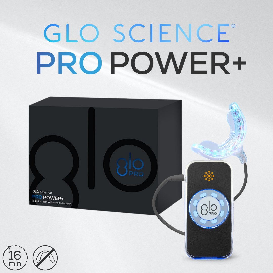 GLOSciencePro's tweet image. It&apos;s here! We&apos;re excited to introduce you to the ALL NEW GLO Science Pro Power+. With 8X faster warming (just two 8-minute sessions!) and greater efficacy, this is a MUST HAVE for the modern dental practice.

#GLOProPower #GLOSciencePro #Smile #TeethWhitening