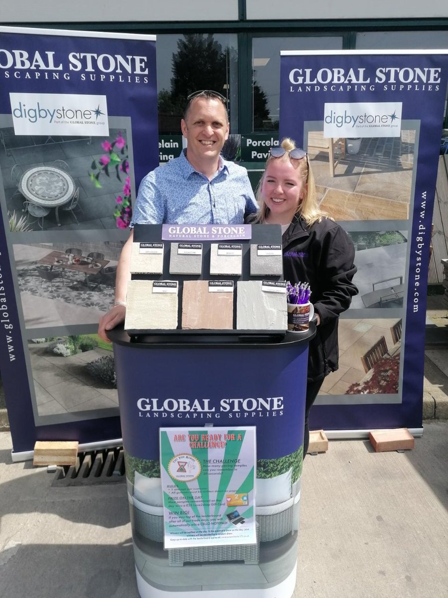 DigbyStone's tweet photo. The #GlobalStone team had a fantastic time at the 175th Anniversary Challenge & Demonstration morning at #Covers Burgess Hill. They held discussions on the UK's widest range of Natural Stone and Porcelain paving with a strong mix of Landscapers and General Builders. https://t.co/erQ34LmTZs