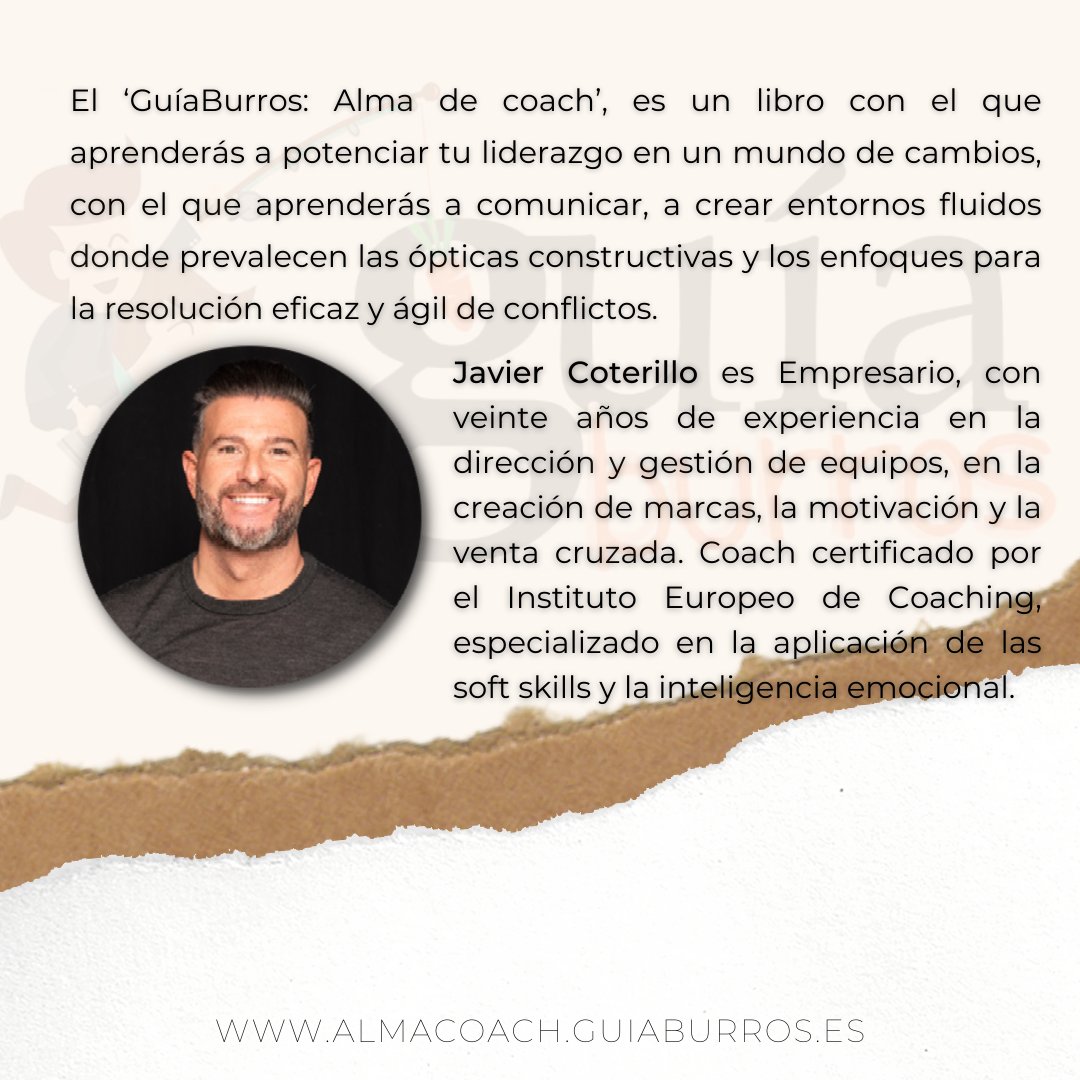guia_burros's tweet photo. 🖌️ Javier Coterillo ha escrito el ‘GuíaBurros: Alma de coach’, un libro con el que aprenderás a potenciar tu liderazgo en un mundo de cambios.

🥕 ¡Vamos a liderar! 

#coach #guiaburros #editatum #lectura #lecturasrecomendadas #prensa #medios #books https://t.co/SLq5y9M3yW