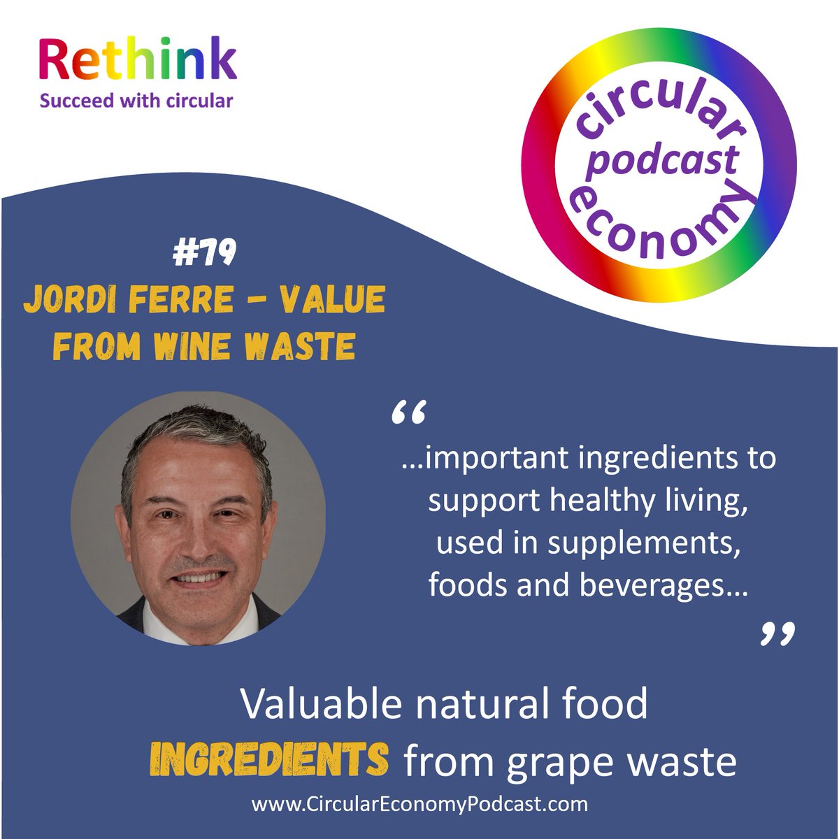 AlvinesaNatural's tweet photo. Thanks to @cjweetman for featuring @AlvinesaNatural  CEO Jordi Ferre in the #CircularEconomyPodcast. https://t.co/o7YmhdC2no #upcyle #sustainability #circulareconomy #ingredients #grapeextracts https://t.co/rKqQDPIdmL