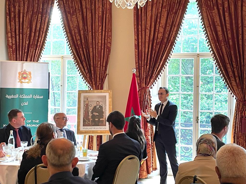 MOROCCOinUK's tweet photo. Mor-UK breakfast on Education hosted today with HE @CH_Benmoussa, Minister of National Education, Preschool and Sports, and education experts &amp; partners who exchanged on 🇲🇦 educational reforms and the key role of strengthened bilateral ties in accelerating their implementation https://t.co/afia1WeDuD