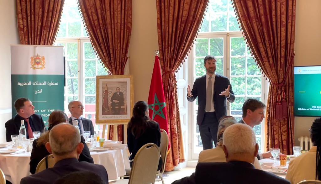 MOROCCOinUK's tweet photo. Mor-UK breakfast on Education hosted today with HE @CH_Benmoussa, Minister of National Education, Preschool and Sports, and education experts &amp; partners who exchanged on 🇲🇦 educational reforms and the key role of strengthened bilateral ties in accelerating their implementation https://t.co/afia1WeDuD