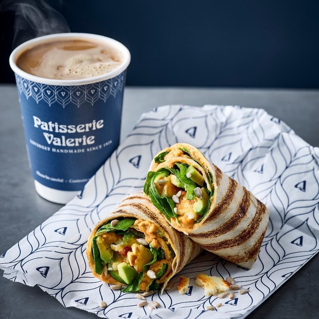 valeriecafe's tweet photo. Grab one of our regular takeaway coffee’s for only £2! ☕
Paired with our Haloumi & Avocado Wrap, the perfect combo!
#patval #patisserievalerie #coffee #takeaway #regularcoffee #wrap #food #drink #coffeelovers https://t.co/C6z8uy8Iz2