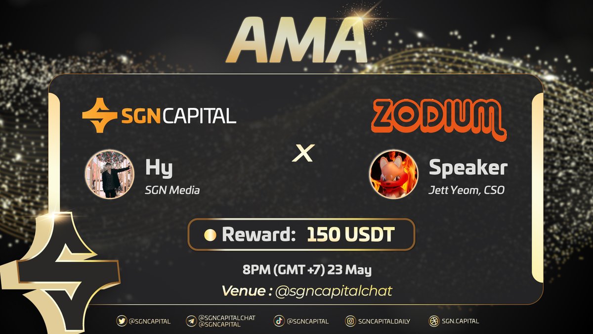 zodium's tweet photo. [📣Zodium X @sgncapital AMA is NOW LIVE!⭐️]

🔗SGNCapital official TG Group: https://t.co/m4HGRdE3NV
🎁 Reward: $150

Come support us and Ask Me Anything!🙏🚀🔥

#ZODI $ZODI #Zodium #SGN #AMA #BUSD https://t.co/4oIzblNRvl