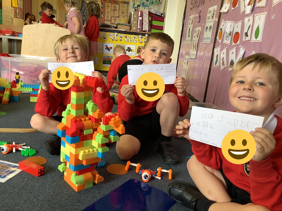 stgregorys_EYFS's tweet photo. The children have been busy building London landmarks and have written a sentence to match their construction! https://t.co/ibCUZLFWcl