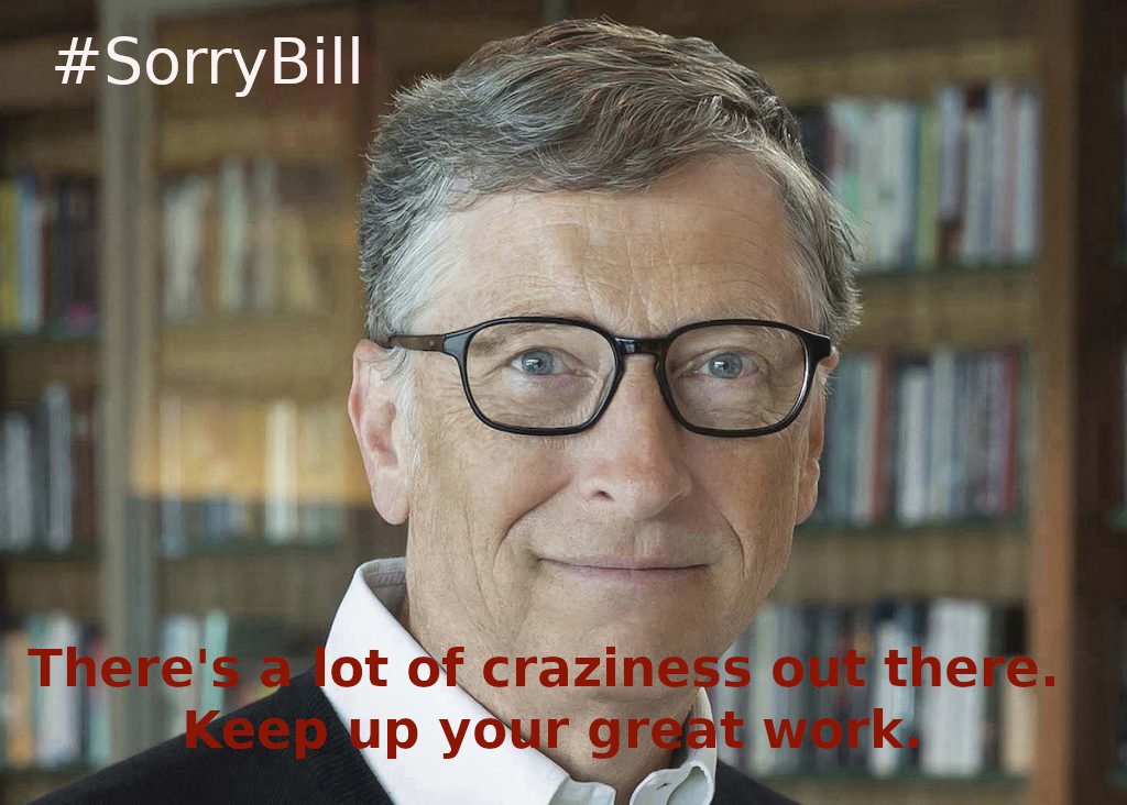 marcialgalaxio's tweet photo. #SorryBill
#BillGatesBioTerrorist #BillGates #MelindaGates #ConspiracyTheories https://t.co/fswC30gK3J