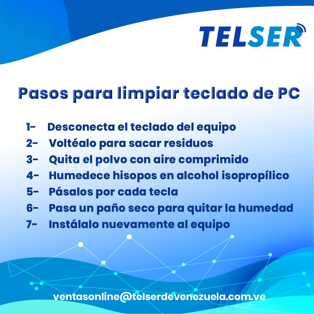 TelserVzla's tweet photo. Pasos para limpiar teclado de PC
https://t.co/B78EtRrSsa
#infomatica #pc #equipos #teclado #redes #internet #seguridad #telser https://t.co/uQLMDihViu