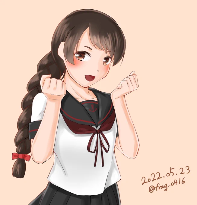 浦波ちゃん#艦これ版深夜の真剣お絵描き60分一本勝負#艦これ版真剣お絵描き60分一本勝負_20220523 