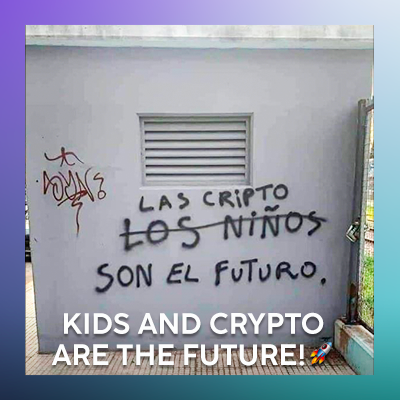 defilanthropy's tweet photo. We believe kids AND Crypto are the future but want to know your opinion 🤓 https://t.co/Kp3wfXc3Rh