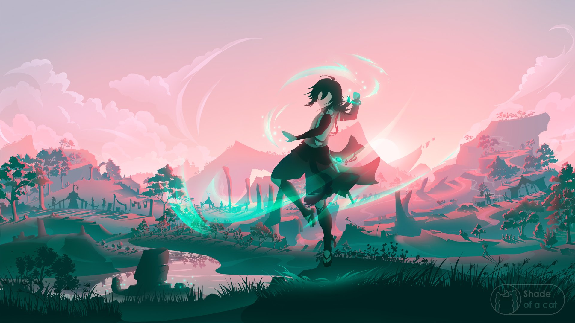 Shade of a cat on Twitter: “Heizou wallpaper! I like anemo characters