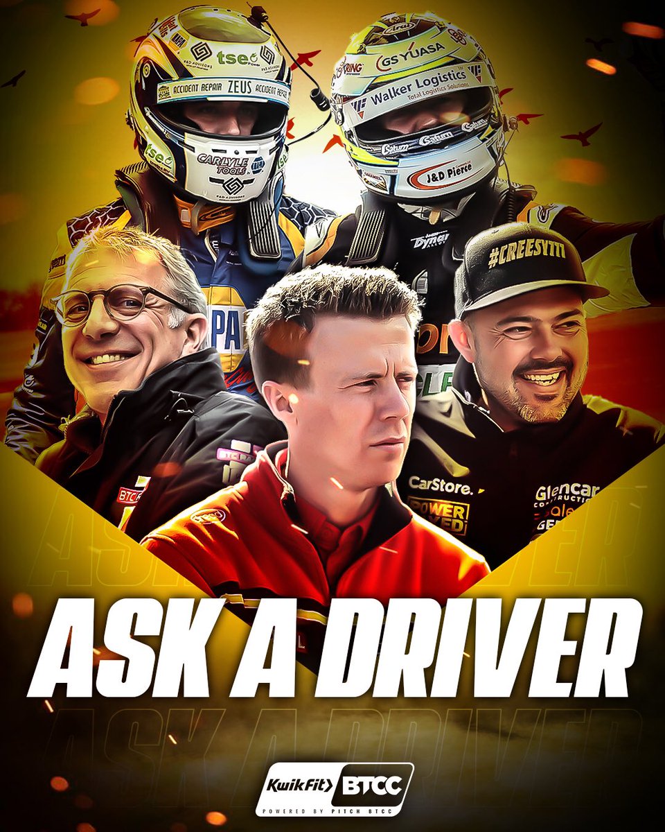 pitchbtcc's tweet photo. Have you got a Question for your favourite drivers that you would like answered? If so, dm us and @MattJSalisbury will do his very best to get it answered for you at @thruxtonracing ๐
We will record the answer and feature it on the App and Socials.
#btcc #askadriver https://t.co/hzXdg57Jre