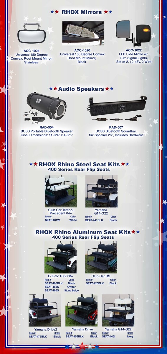 RHOX21237's tweet photo. Happy Memorial Day Sale! Check out our specials on RHOX Tire &amp; Wheel Combos, Lift Kits, Fender Flares, Wheel Covers, Mirrors, Audio Speakers &amp; Seat Kits! Please contact your Red Hawk dealer for pricing &amp; availability. https://t.co/foF8bkE2wy