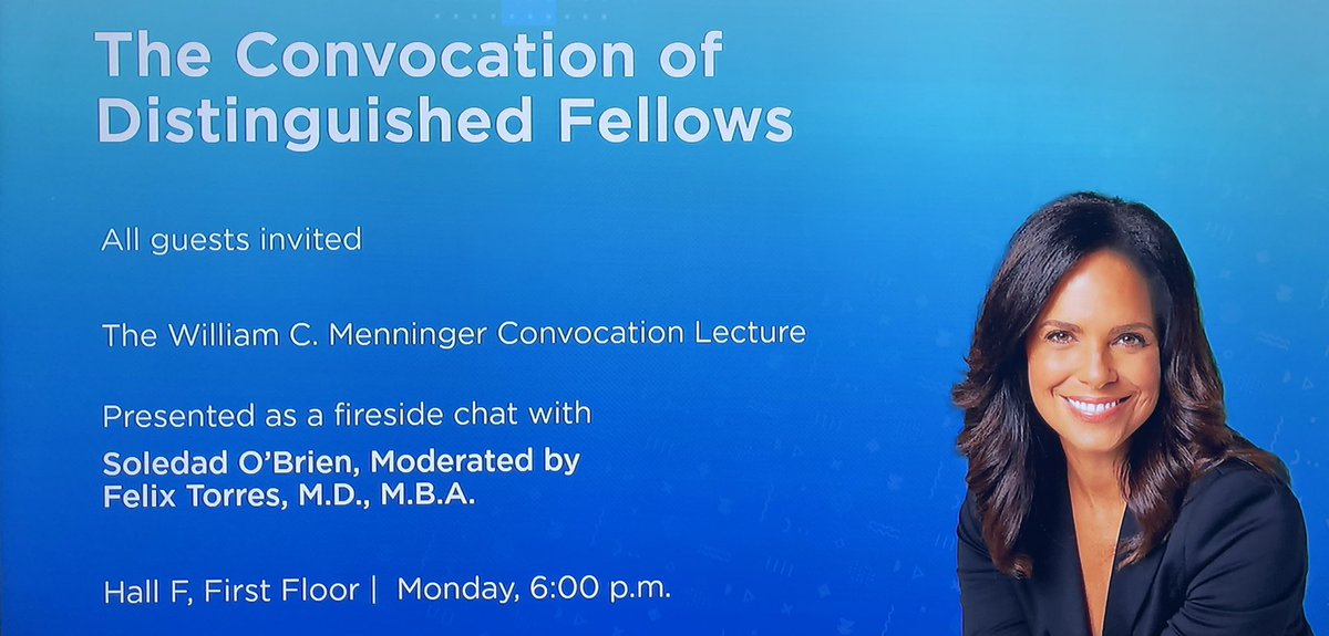 Honored to moderate the fireside chat with @SoledadOBrien during @APAPsychiatric’s Convocation of Distinguished Fellows! #APAAM22 #Diversity #DiversityandInclusion #MentalHealth #MentalHealthAwarenessMonth #MentalHealthMatters