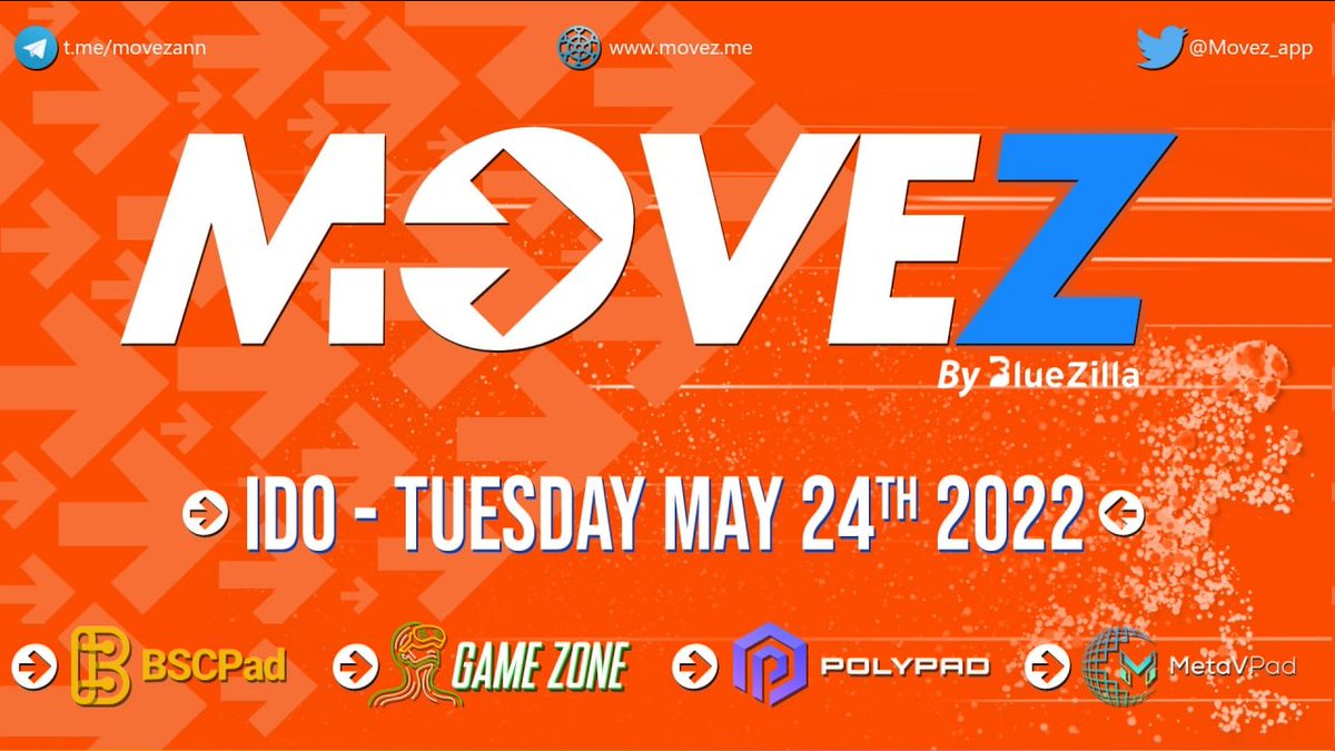 Movez_app's tweet photo. 🏄‍♂️#MoveZ IDO Is Coming!

⛹️‍♂️ $MoveZ is the true definition of #MoveToEarn. No matter if you walk, run, swim, hike, surf, lift - as long as your body is moving, you're earning! 

✅IDO info
✅Tokenomics
✅Token utility 
✅Roadmap

Medium article:
https://t.co/fINTRpiMUD https://t.co/nBgPi0d9yT