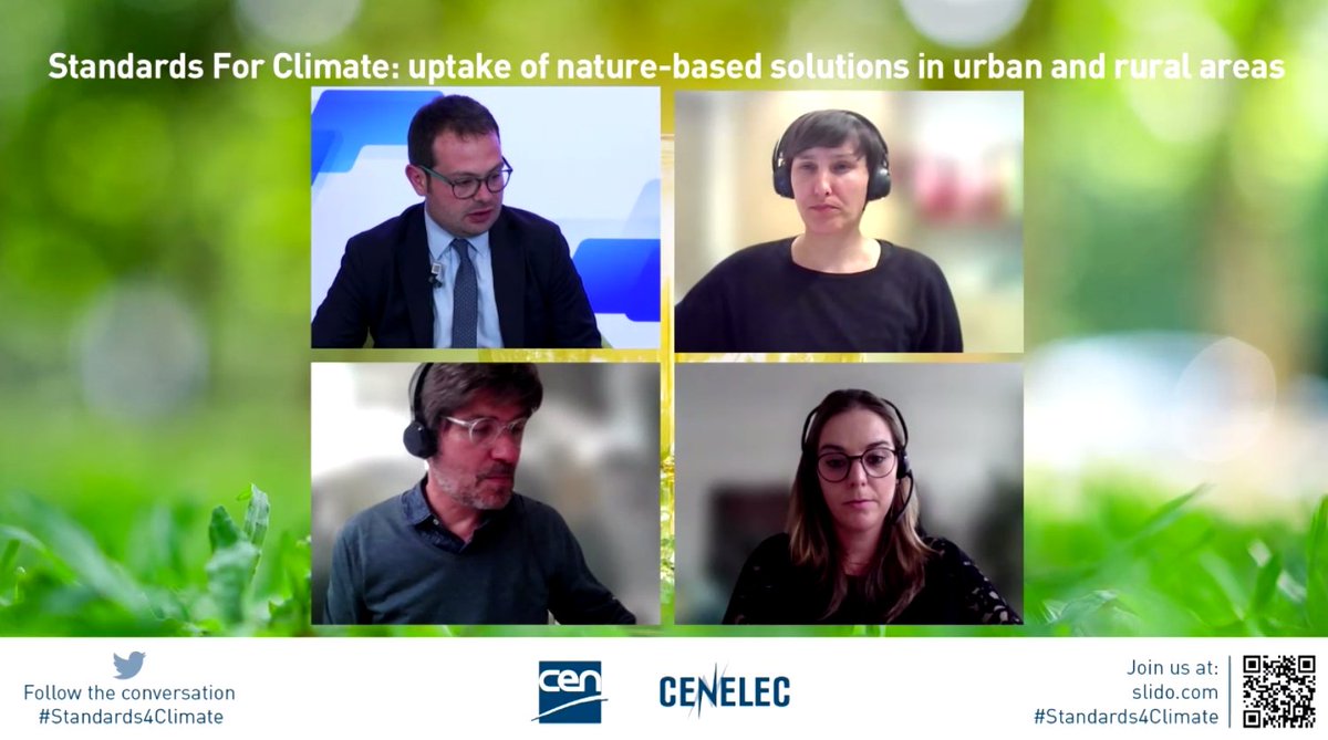 Standards4EU's tweet photo. We and @giovacollot are listening to different multi-benefits of #NatureBasedSolutions for businesses and society in urban and rural areas, with @ICLEI_Europe @NetworkNatureEU @realmadriden
#Standards4Climate https://t.co/ARl6uUbreA
