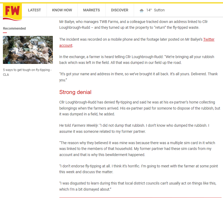 @benadams4staffs @HelenFisher62 @StaffordshireCC @AlanGWhite @PEBAtkins @LichfieldCons @Mike_Fabricant @ConnectedCounty 'My former partner had these sim cards from my account & that is why this bewilderment happened.'

“I don’t endorse fly-tipping at all. I think it’s horrific. I’m going to meet with the farmer at some point this week & discuss the matter.'

Farmers Weekly

fwi.co.uk/news/crime/fly…