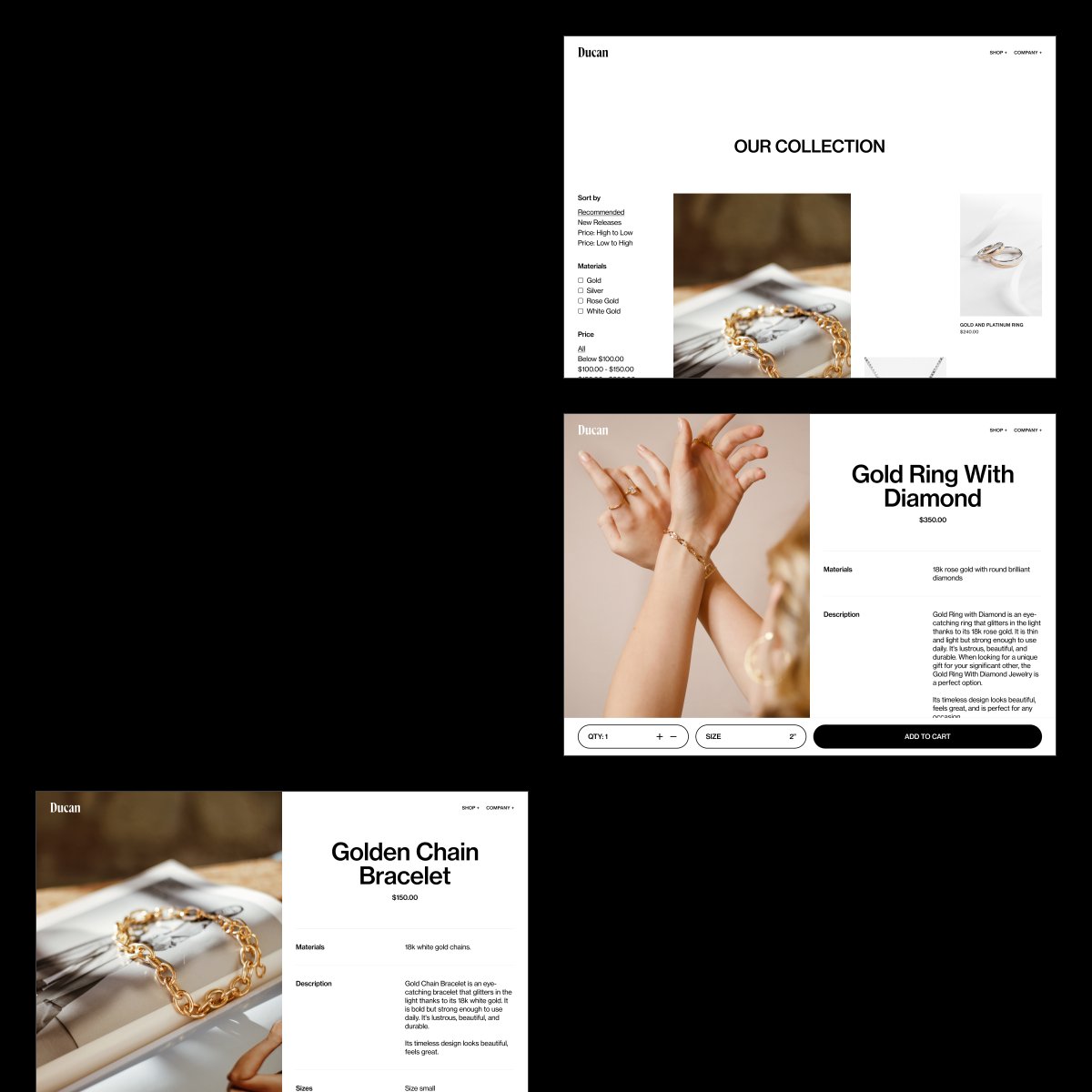 New Design on Instagram from the recent Ducan Jewelry E-Commerce Design
instagram.com/p/Cd5ulekqHGD/

#design #Webdesign #uiux #behance