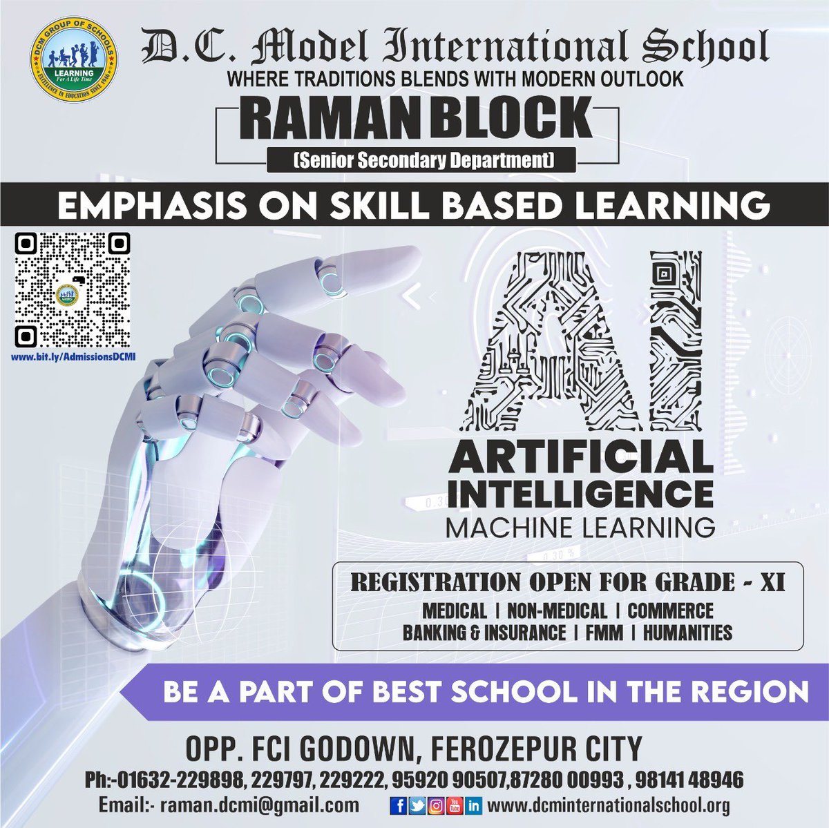 dcmi_school's tweet photo. D. C. Model International School emphasise on the skill based learning of the Students.
Let your child be into an environment that brings in a holistic development.
DCMI is organising ๐พ๐๐ง๐๐๐ง ๐๐๐จ๐ฉ for Senior Secondary Wing.
Hurry up!!!
#CareerFest #FoundationClasses https://t.co/OE5mDgC8D1