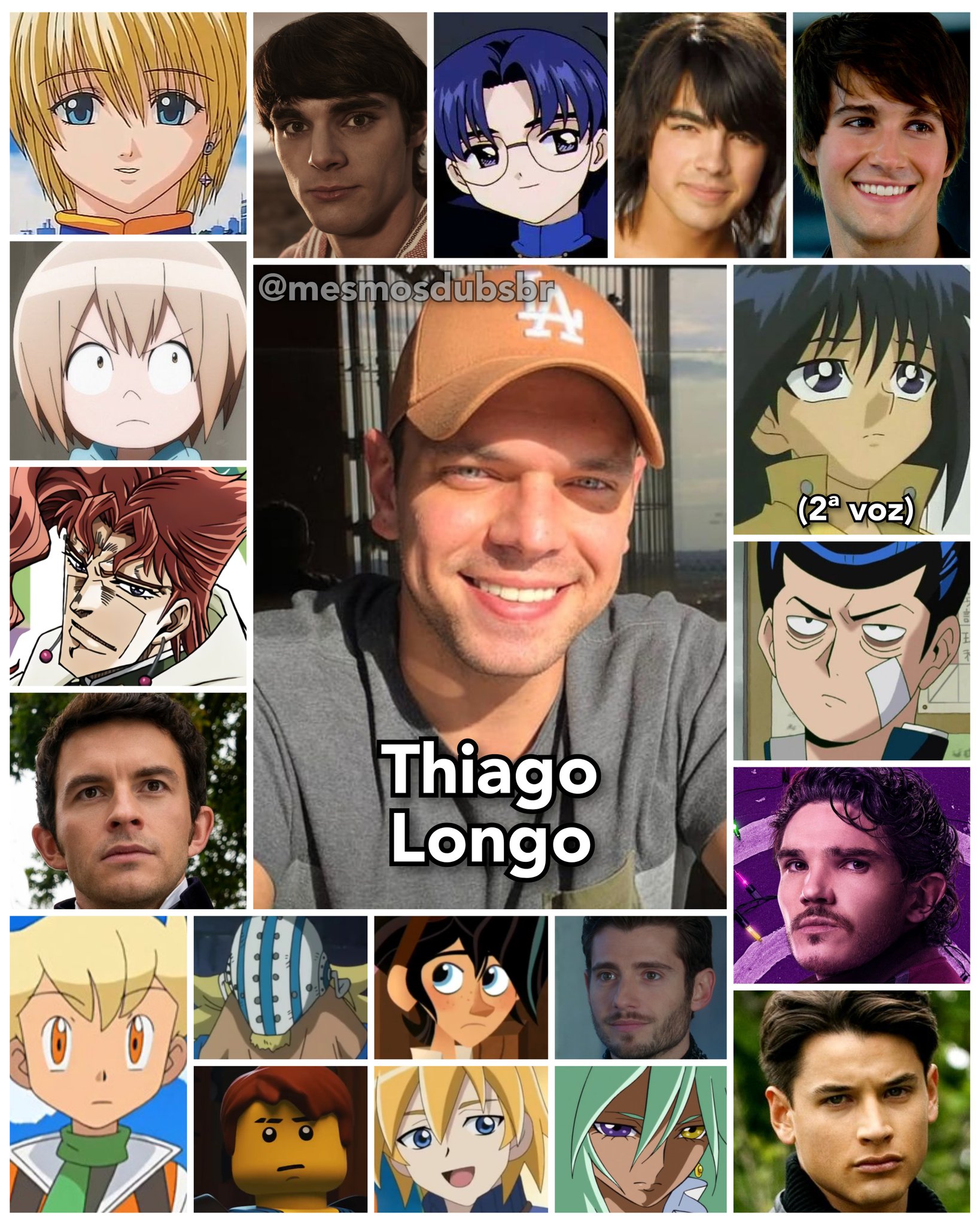 Personagens Com os Mesmos Dubladores! on X: Um homem super talentoso que  desde criança fez uma penca de trabalhos ótimos, Thiago Longo é um  excelente dublador! Thiago é conhecido por dublar o