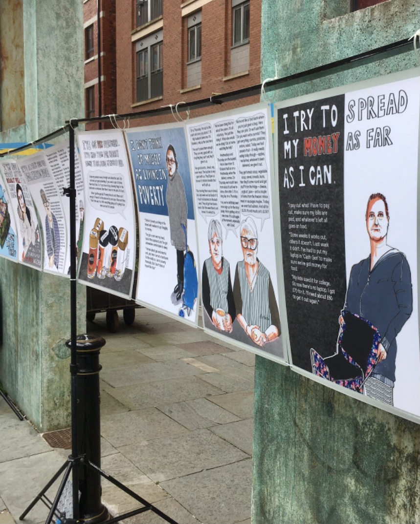 ancoats_mcr's tweet photo. "I NEVER PUT THE HEATING ON, EVER" - @Len_Grant  took to Cutting Room Square yesterday to shed light on food poverty in Manchester and how the rising cost of living is affecting low-income homes the hardest. https://t.co/5iiTR8u4vr