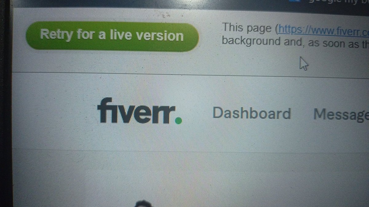polprasad's tweet photo. Fiverr error - retry for a live version! Does anyone else getting this error? https://t.co/0MbkWPJ6R7
