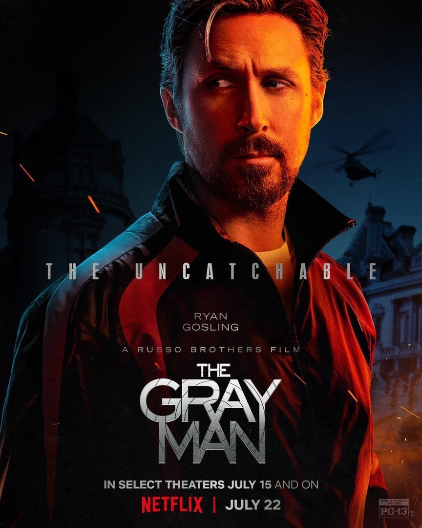 New posters of Chris Evans, Ana de Armas, and Ryan Gosling for Netflix’s #TheGrayMan.